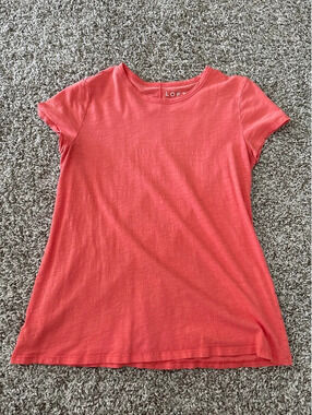 Loft Vintage Soft t-shirt coral pink size small